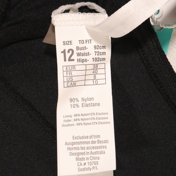 NWT Seafolly Inka Rib Sweetheart Bustier in Black - Picture 8 of 14